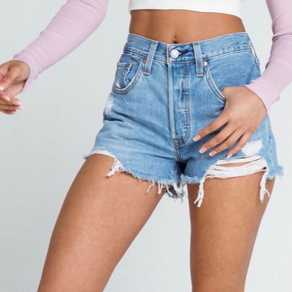 Levi’s 501 Distressed High Rise Shorts